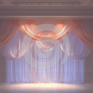 Elegant Dance Studio Curtain Backdrop