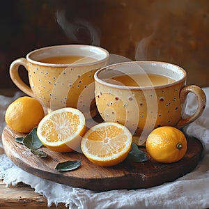 Steaming Cups of Citrusy Goodness photo