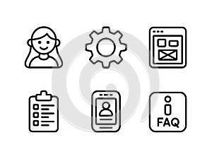 User Settings Interfaces Set For Web Application