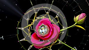 Rose Elegance Meets Futuristic Design