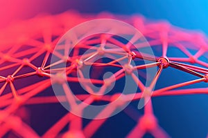 Vibrant Network Connections: A Stunning Visual Representation of Interconnectedness and Depth