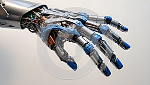 Image showcasing the harmonious integration of artificial intelligence with a Steel robotic hand