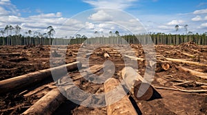 Image showing the environmental devastation from deforestation photo