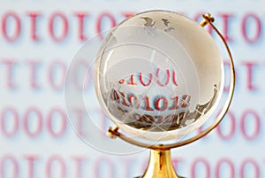 Globe & digital technology