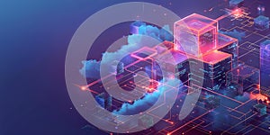 Image showing integration between onpremises infrastructure and cloud services highlighting hybrid