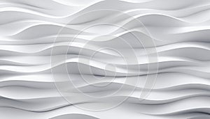 Abstract White Wave Pattern Background three dimensional effect