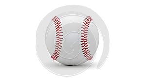 baseball on white background, close up view