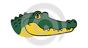Alligator face clipart
