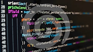 Colorful code snippet displayed on a computer screen with syntax highlighting