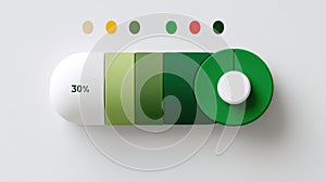 3D Green Progress Bar Infographic
