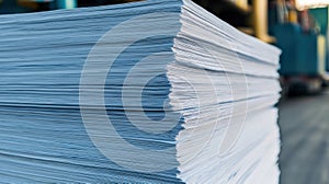 A stack of white paper.