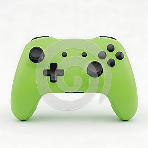 Bright lime green gaming controller for modern video game consoles