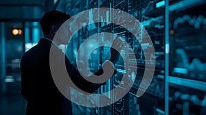 Artificial intelligence technology interface with data and digital holograms