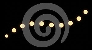 Minimal Curved Light Dots Path on Gray Background