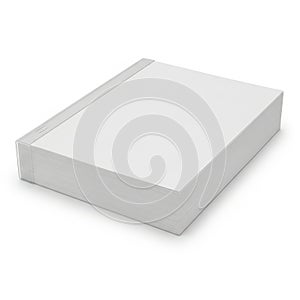 Simple plain rectangular box with a slight shadow effect on a white background