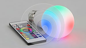 Smart light bulb controlled by mobile app