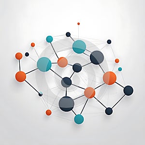Abstract Network Colorful Sphere Connections Graphic