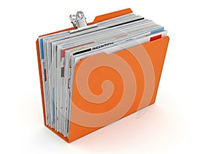 Organized folder with documents
