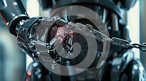 The image shows a robot restrained by chains, representing limitations in AI control and technology AIG62