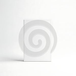 Minimalist white rectangular object against a plain background