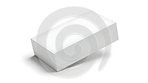 A pristine white rectangular box with a smooth surface and clean edges