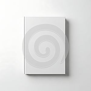 Minimalist plain white rectangular book or box on a neutral background