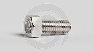 A silver bolt with a hexagonal head and threaded shaft.