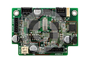 Compact electronic development board with various connectors and components