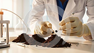 Soil Testing in a Laboratory