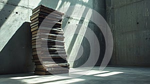 A stack of old books.