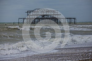 West Pier, Brighton, England - the sea and the sky.