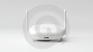 White Wireless Router Device