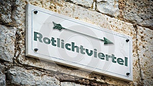 Signposts the direct way to red light district