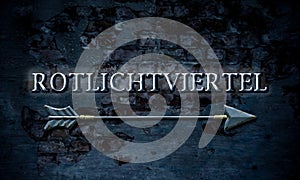 Signposts the direct way to red light district