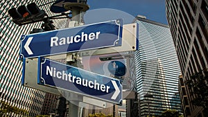 Signposts the direct way to non-smoking versus smoking