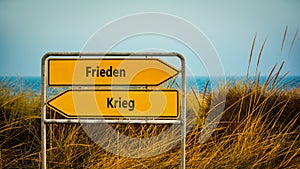 Signposts the direct way to Peace versus War