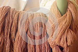 Image Of Silk Threads, Fabric Dyeing