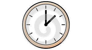 clock showing one o'clock illustration