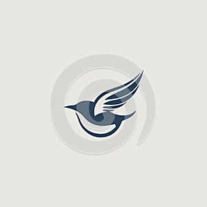 image of a simple and stylish logo that symbolically uses a bird