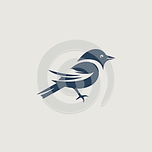 image of a simple and stylish logo that symbolically uses a bird