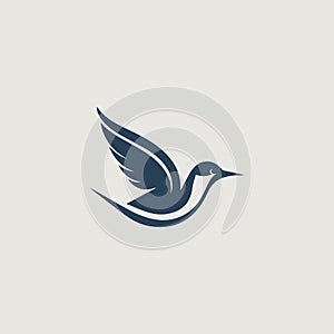 image of a simple and stylish logo that symbolically uses a bird