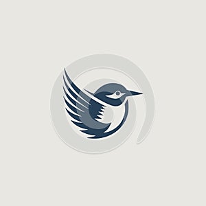 image of a simple and stylish logo that symbolically uses a bird