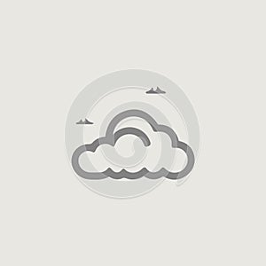 image of a simple and stylish logo that symbolically uses clouds