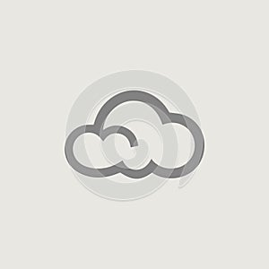image of a simple and stylish logo that symbolically uses clouds