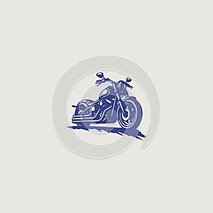 image of a simple and stylish logo that symbolically uses a motorcycle