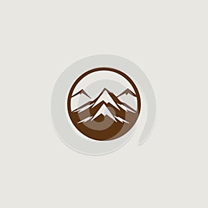 image of a simple and stylish logo that symbolically uses mountains