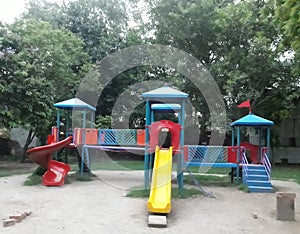 Image of slides in a park