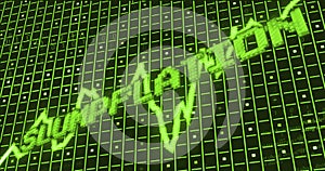 Image of slumpflation text over data processing