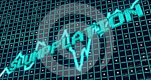Image of slumpflation text over data processing