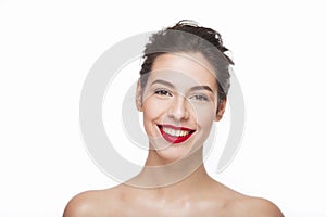 Image of smiling young girl. Close up
